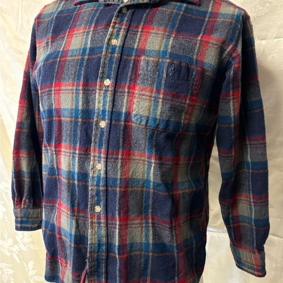 Vintage Pendleton Red and Blue Casual Button Down Shirt - Picture 3 of 12